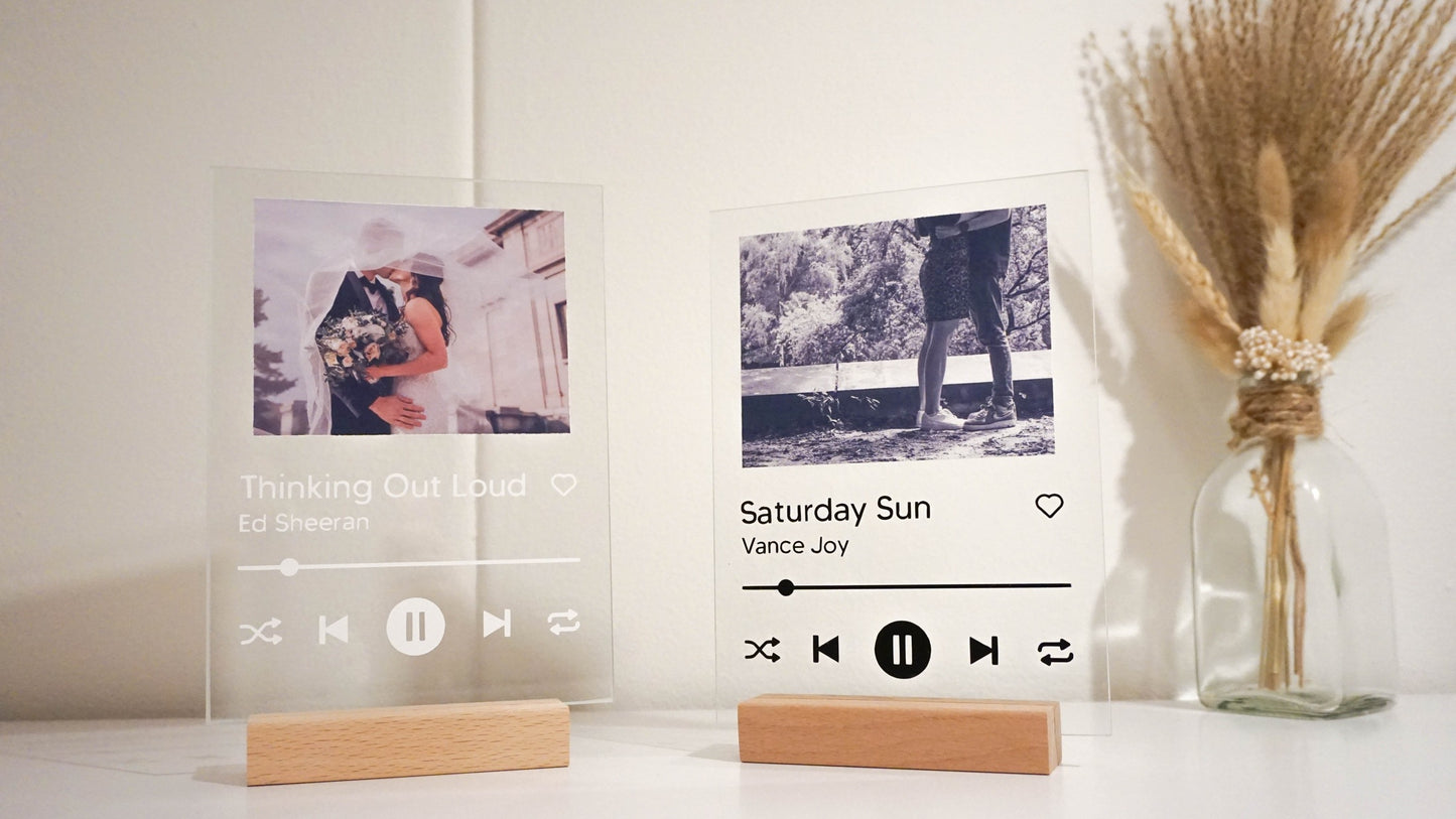 De twee verschillende varianten Spotify frame