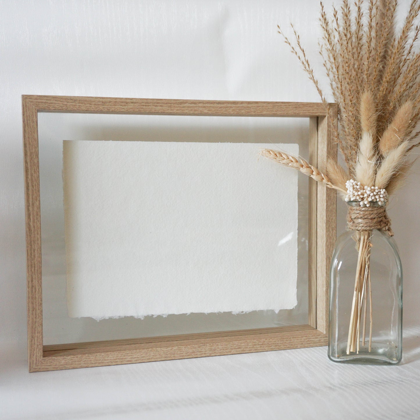 Zwevende Fotolijst Hout voor Handgeschept Papier (A5/A6)