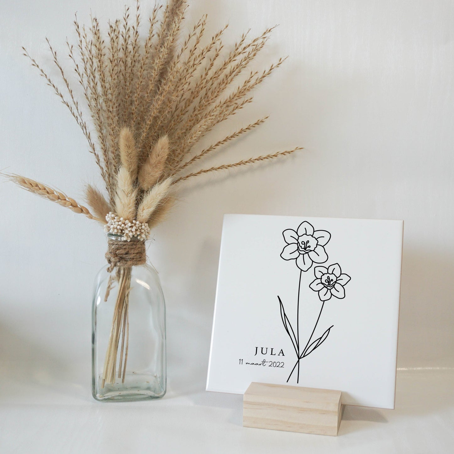 Geboortebloem Maart Houten Standaard