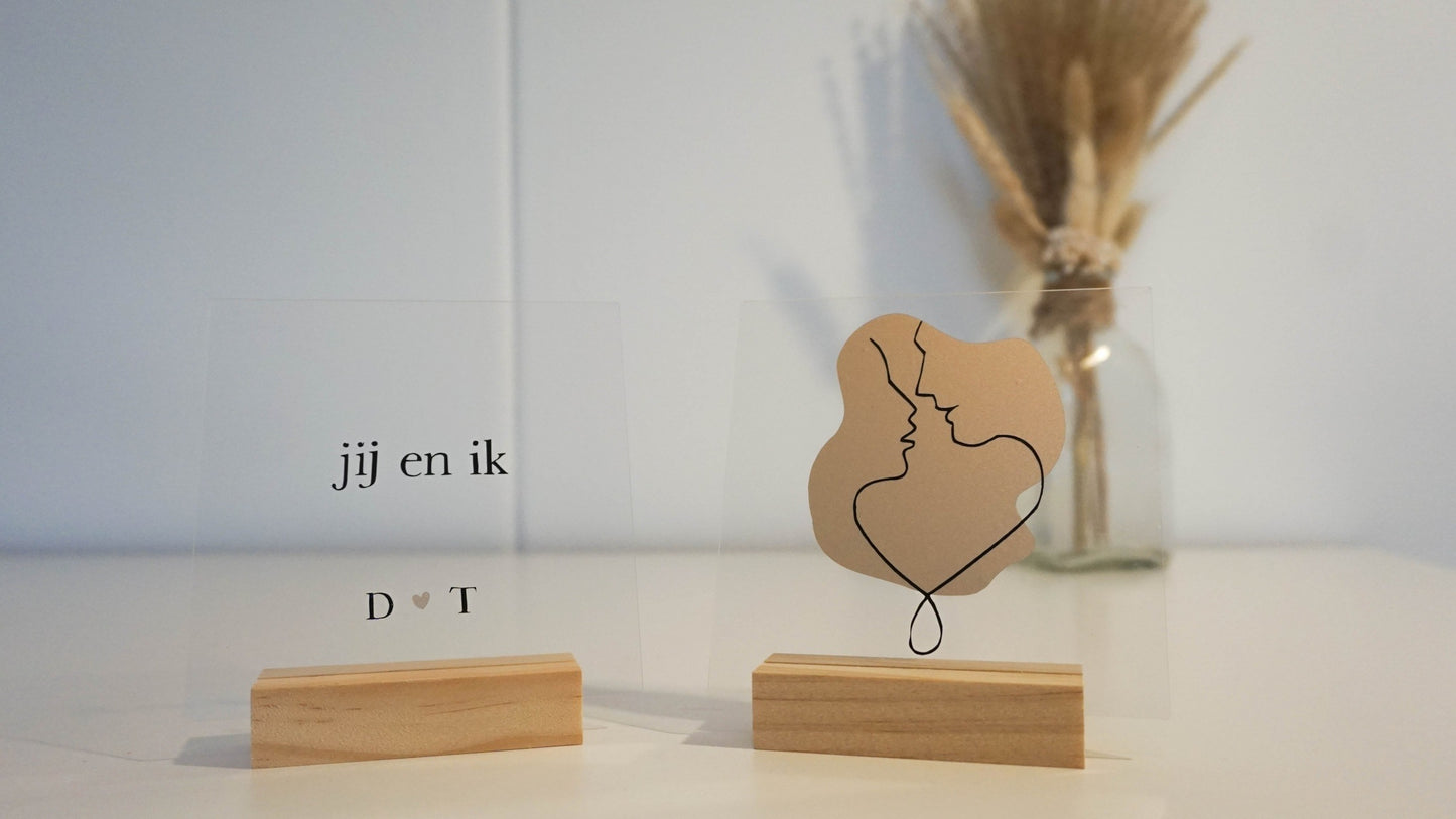 Romantisch cadeau-idee! Acrylplaat "Jij en ik"