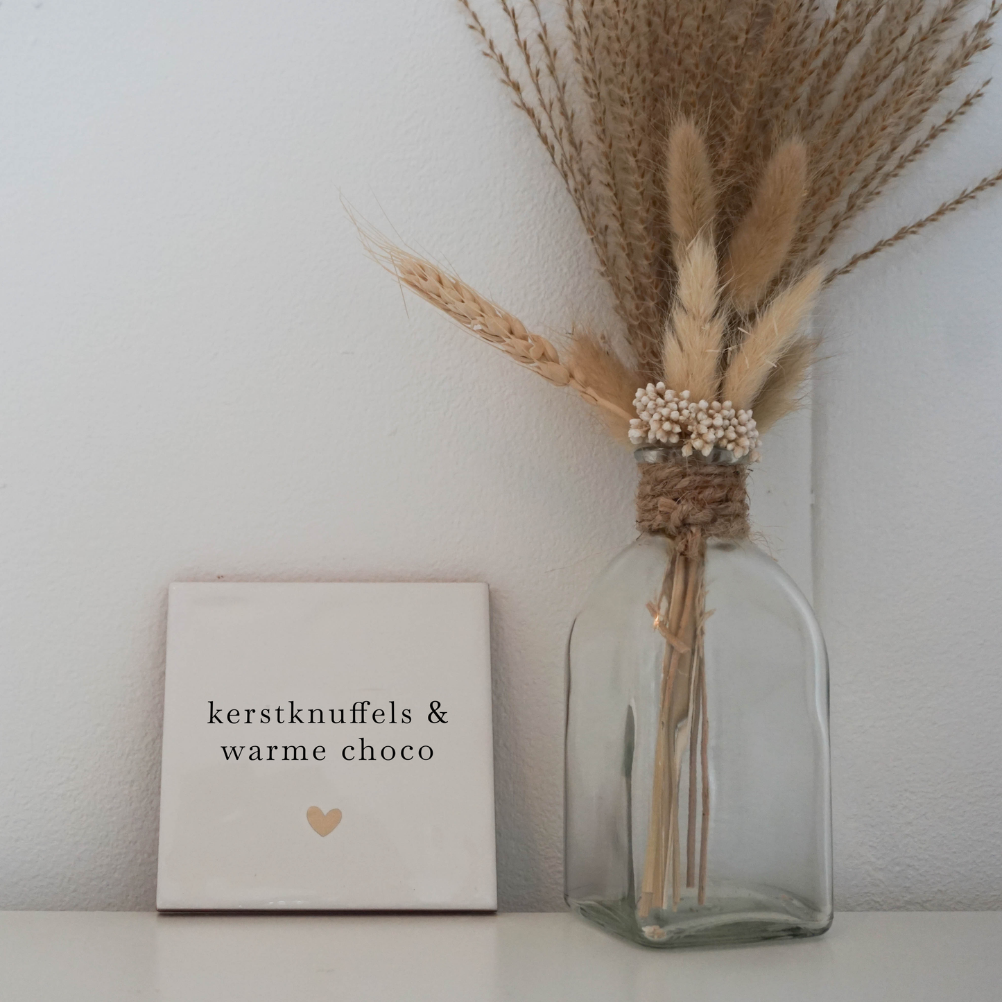 Tegeltje - Kerst knuffels & warme choco