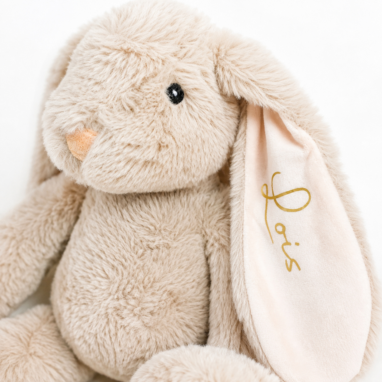 Gepersonaliseerd Knuffelkonijn Beige | Uniek kraamcadeau