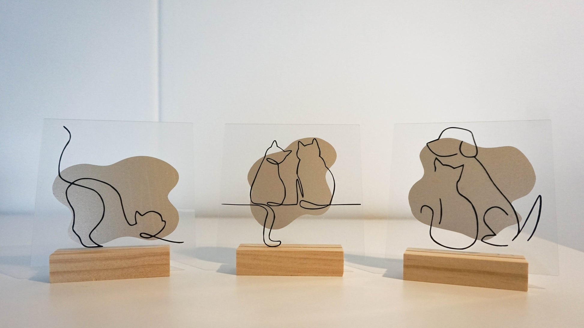 Diverse varianten katten line art
