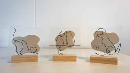 Diverse varianten katten line art