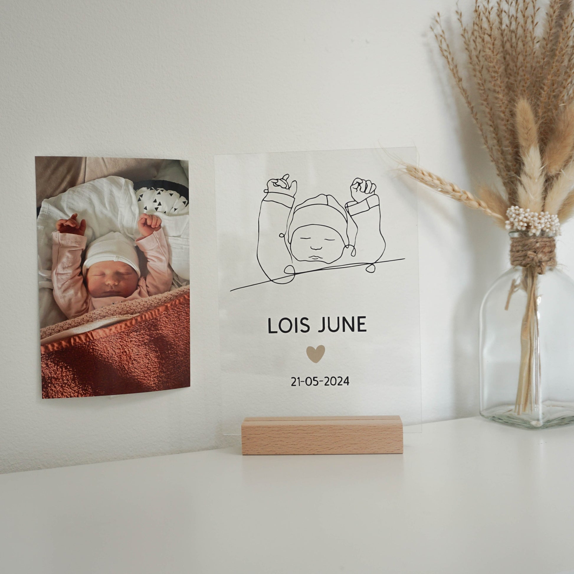 Voorbeeld Lois met houten houder