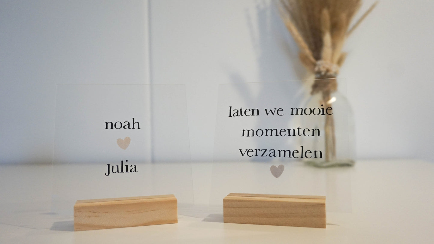 Acrylplaat "Laten we mooie momenten verzamelen"
