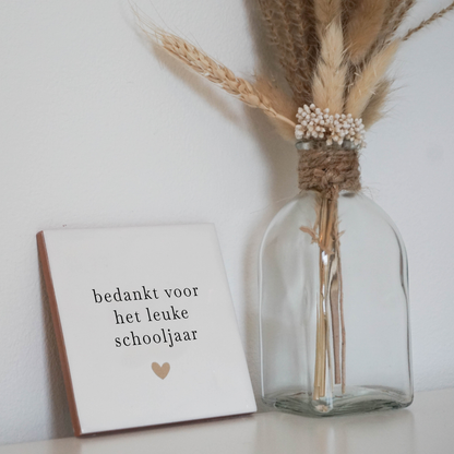 Tegeltje - Bedankt voor het leuke schooljaar