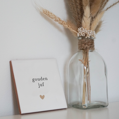 Tegeltje - Gouden juf