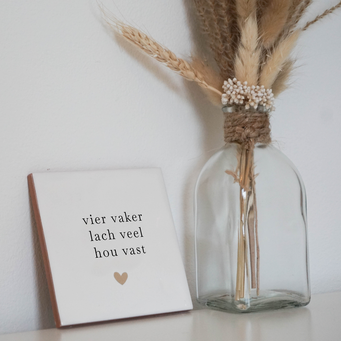 Tegeltje - Vier vaker, lach veel, hou vast